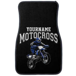 Personalized Motocross Dirt Bike Rider Racing Car Floor Mat