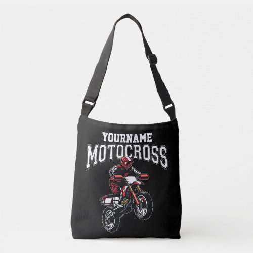 Personalized Motocross Dirt Bike Rider Racing  Crossbody Bag