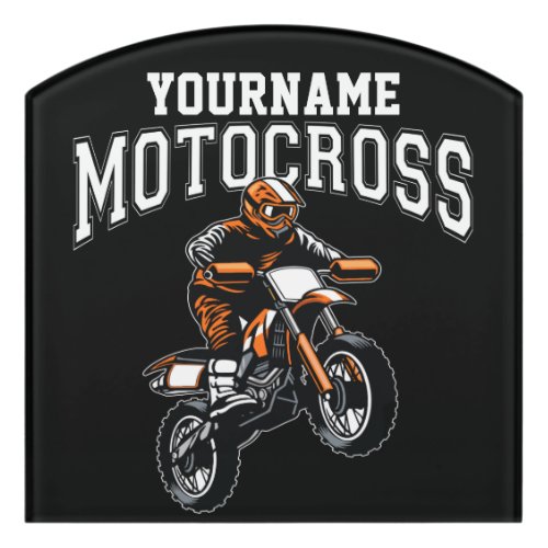 Personalized Motocross Dirt Bike Rider Racing  Door Sign