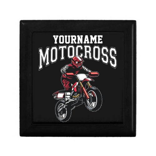 Personalized Motocross Dirt Bike Rider Racing Gift Box