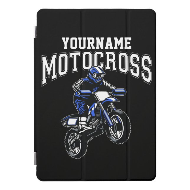 Personalized Motocross Dirt Bike Rider Racing  iPad Pro Cover (Front)