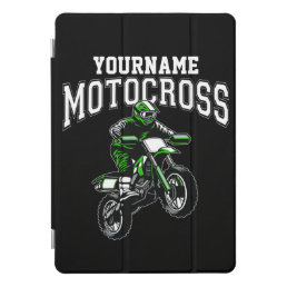 Personalized Motocross Dirt Bike Rider Racing iPad Pro Cover