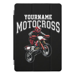 Personalized Motocross Dirt Bike Rider Racing  iPad Pro Cover