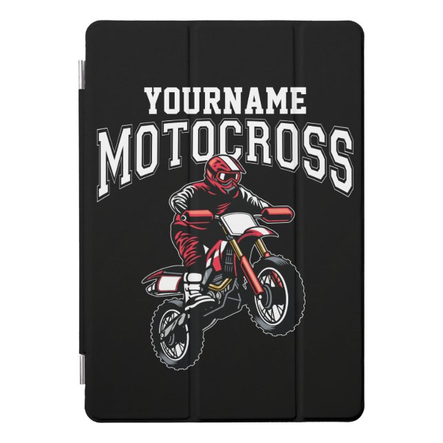 Personalized Motocross Dirt Bike Rider Racing  iPad Pro Cover (Front)