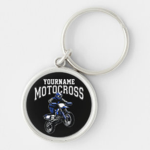 Personalized Motocross Dirt Bike Rider Racing   Keychain