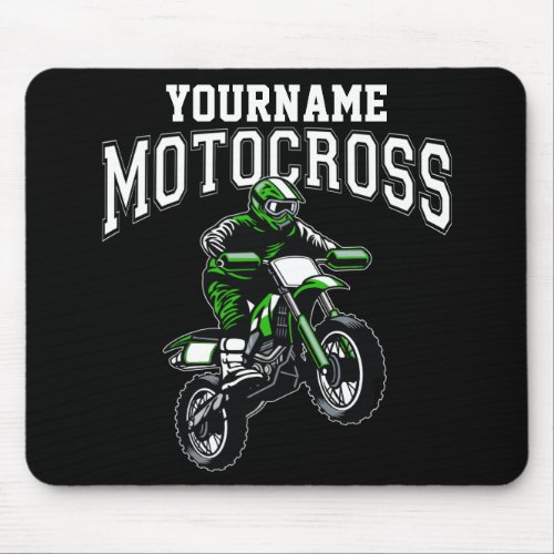 Personalized Motocross Dirt Bike Rider Racing  Mouse Pad