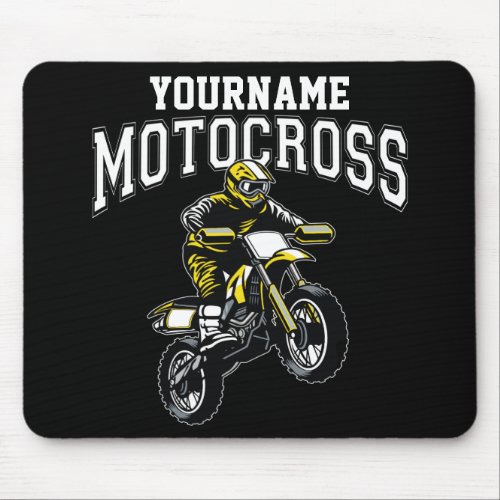 Personalized Motocross Dirt Bike Rider Racing   Mouse Pad