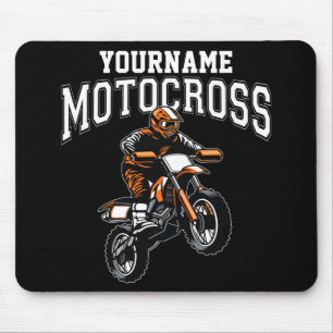 Personalized Motocross Dirt Bike Rider Racing Mouse Pad