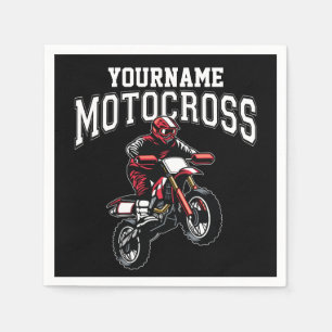 Personalized Motocross Dirt Bike Rider Racing  Napkins