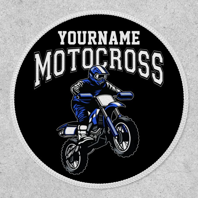 Personalized Motocross Dirt Bike Rider Racing  Patch (Front)