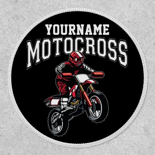 Personalized Motocross Dirt Bike Rider Racing  Patch