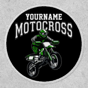 Personalized Motocross Dirt Bike Rider Racing   Patch