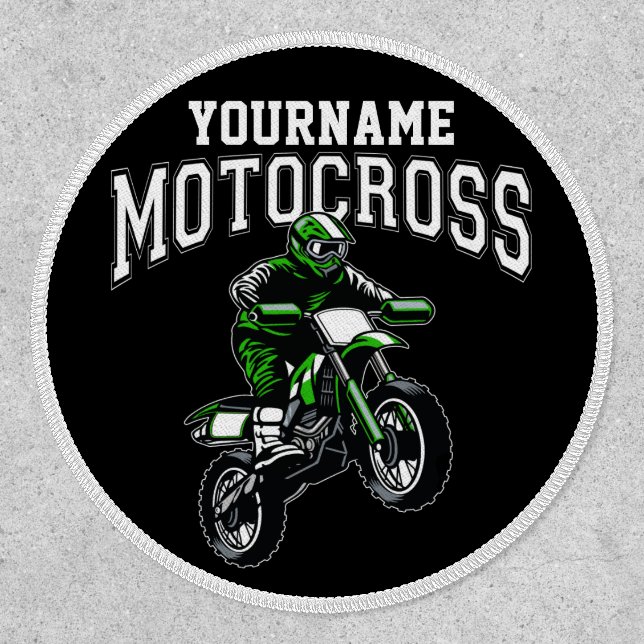 Personalized Motocross Dirt Bike Rider Racing   Patch (Front)