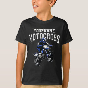 Personalized Motocross Dirt Bike Rider Racing T-Shirt