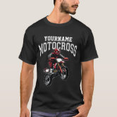 Custom NAME Dirt Bike Rider Motocross Racing T Shirt Zazzle