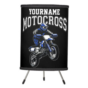 Personalized Motocross Dirt Bike Rider Racing Tripod Lamp