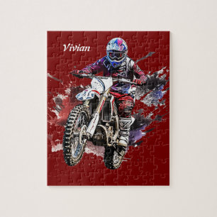 Personalized motocross jigsaw puzzle
