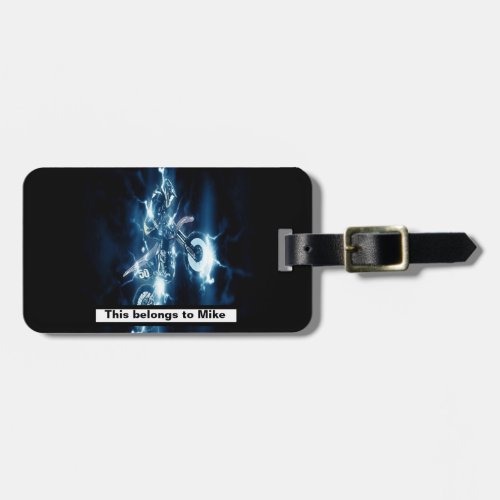 Personalized Motocross Luggage Tag