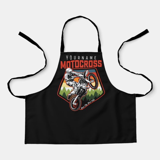 Personalized Motocross Racing Dirt Bike Trail Ride Apron (Front)
