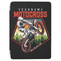 Personalized Motocross Racing Dirt Bike Trail Ride iPad Air Cover