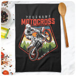 Personalized Motocross Racing Dirt Bike Trail Ride Kitchen Towel<br><div class="desc">Custom NAME Dirt Bike Rider Motocross Racing Moto Racer Motorcycle Gifts - Choose Color and Customize with your Name or Custom Text!</div>