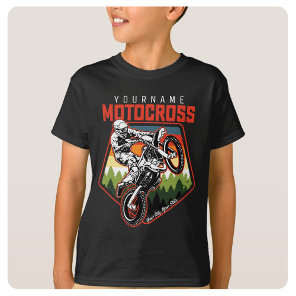 Personalized Motocross Racing Dirt Bike Trail Ride T-Shirt