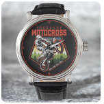 Personalized Motocross Racing Dirt Bike Trail Ride Watch<br><div class="desc">Custom NAME Dirt Bike Rider Motocross Racing Moto Racer Motorcycle Gifts - Choose Color and Customize with your Name or Custom Text!</div>
