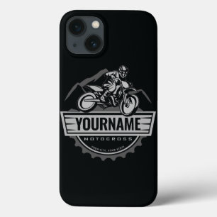 Personalized Motocross Rider Dirt Bike Hill Racing iPhone 13 Case
