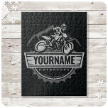 Personalized Motocross Rider Dirt Bike Hill Racing Jigsaw Puzzle<br><div class="desc">Personalized Dirt Bike Rider Motocross Racing Moto Racer Motorcycle Gifts -  Customize with your Name or Custom Text!</div>