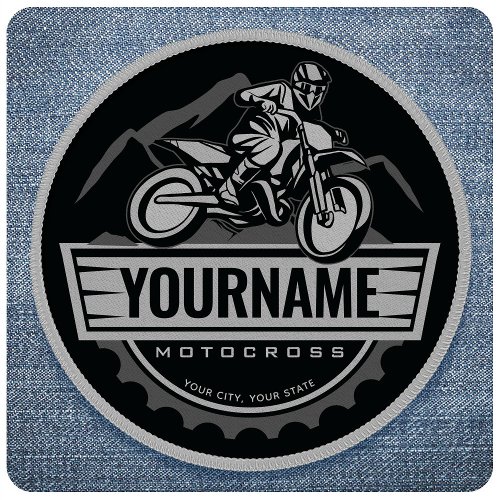 Personalized Motocross Rider Dirt Bike Hill Racing Patch