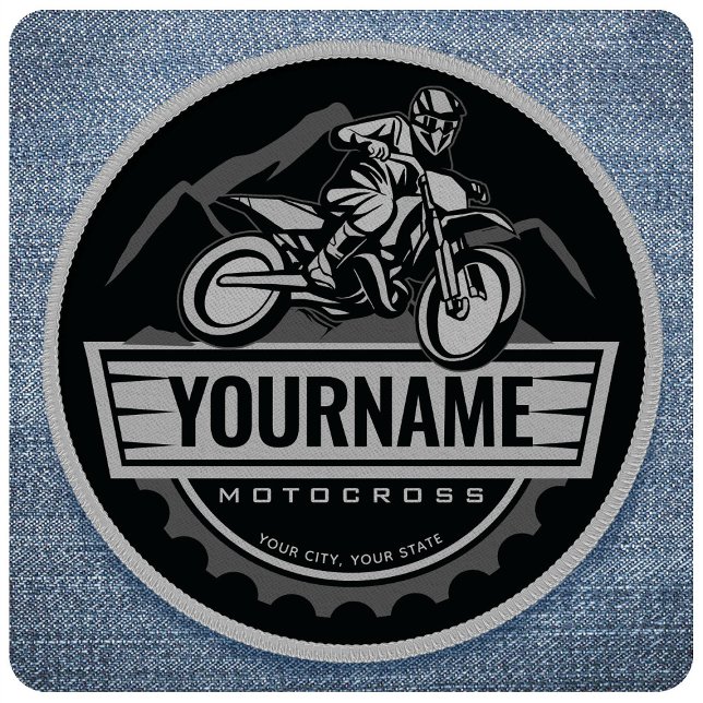 Personalized Motocross Rider Dirt Bike Hill Racing Patch (Creator Uploaded)