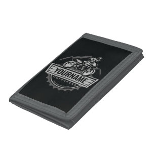 Personalized Motocross Rider Dirt Bike Hill Racing Tri-fold Wallet