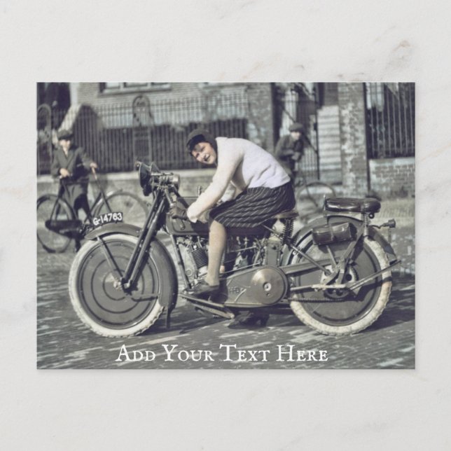 Personalized Motorbike Postcard (Front)