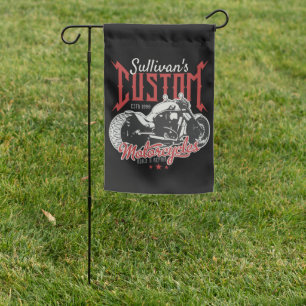 Personalized Motorcycle Big Bad Bike Biker Garage Garden Flag