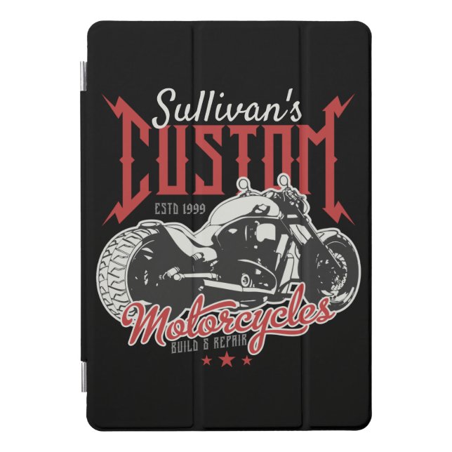 Personalized Motorcycle Big Bad Bike Biker Garage  iPad Pro Cover (Front)