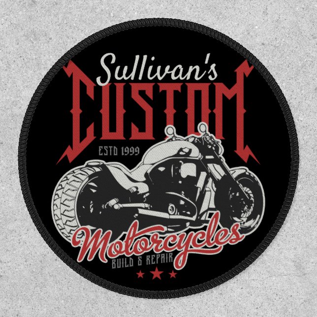 Personalized Motorcycle Big Bad Bike Biker Garage  Patch (Front)