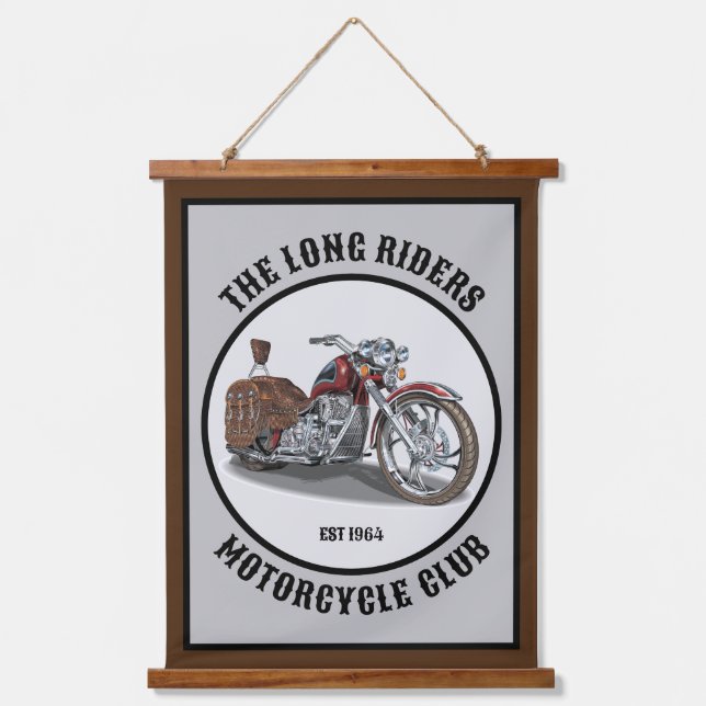 Personalized Motorcycle Biker Club Or Saying Hanging Tapestry (Front)
