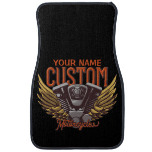  Personalized Motorcycle Eagle Wings Biker Garage  Car Floor Mat