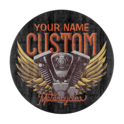  Personalized Motorcycle Eagle Wings Biker Garage  Cutting Board