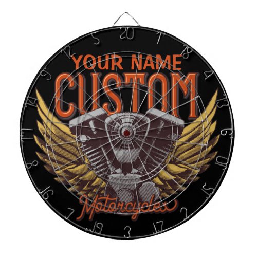  Personalized Motorcycle Eagle Wings Biker Garage  Dart Board