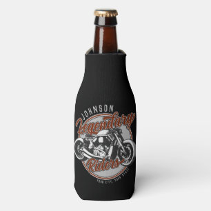 Personalized Motorcycle Legendary Rider Biker NAME Bottle Cooler