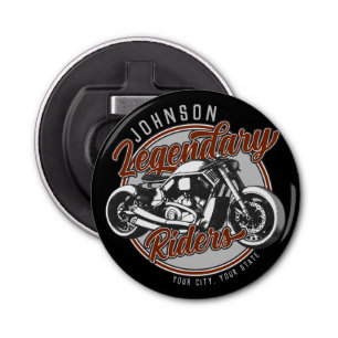 Personalized Motorcycle Legendary Rider Biker NAME Bottle Opener