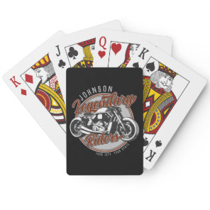 Personalized Motorcycle Legendary Rider Biker NAME Poker Cards