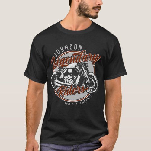Personalized Motorcycle Legendary Rider Biker NAME T_Shirt