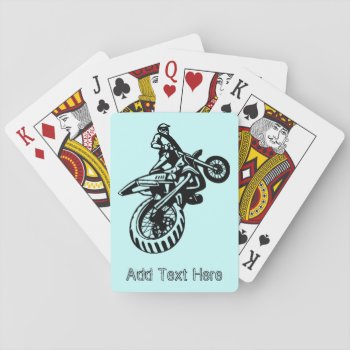 Personalized Motorcycle Playing Cards by sagart1952 at Zazzle
