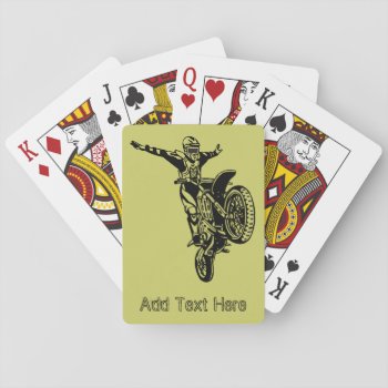 Personalized Motorcycle Playing Cards by sagart1952 at Zazzle