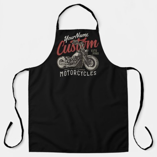 Personalized Motorcycle Rebel Cruiser Biker Garage Apron