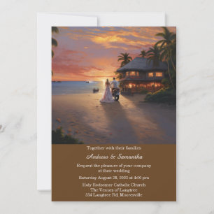 Personalized  Motorcycle Wedding  Invitation