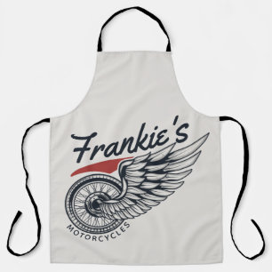 Personalized Motorcycles Flying Tire Biker Shop Apron