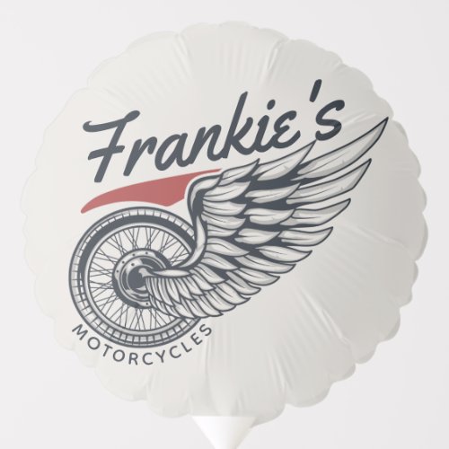 Personalized Motorcycles Flying Tire Biker Shop Balloon